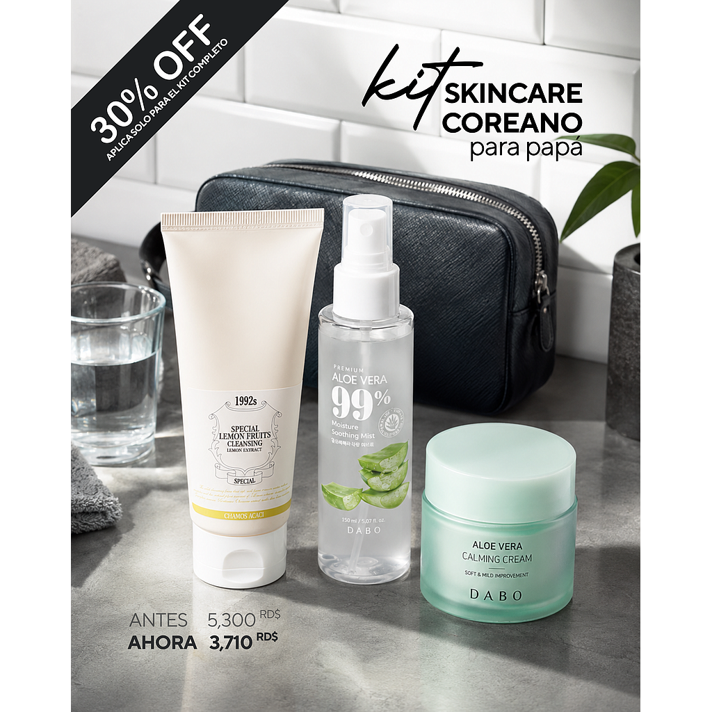 KIT SKINCARE COREANO PARA PAPA